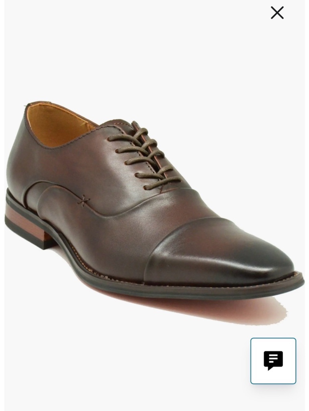 GREAT CONDITION La Milano Classic Men's Dark Brown Leather Cap-Toe Derby